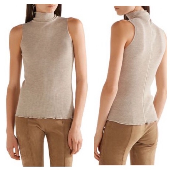 The Row Tops - The Row Brianna ribbed wool turtleneck top